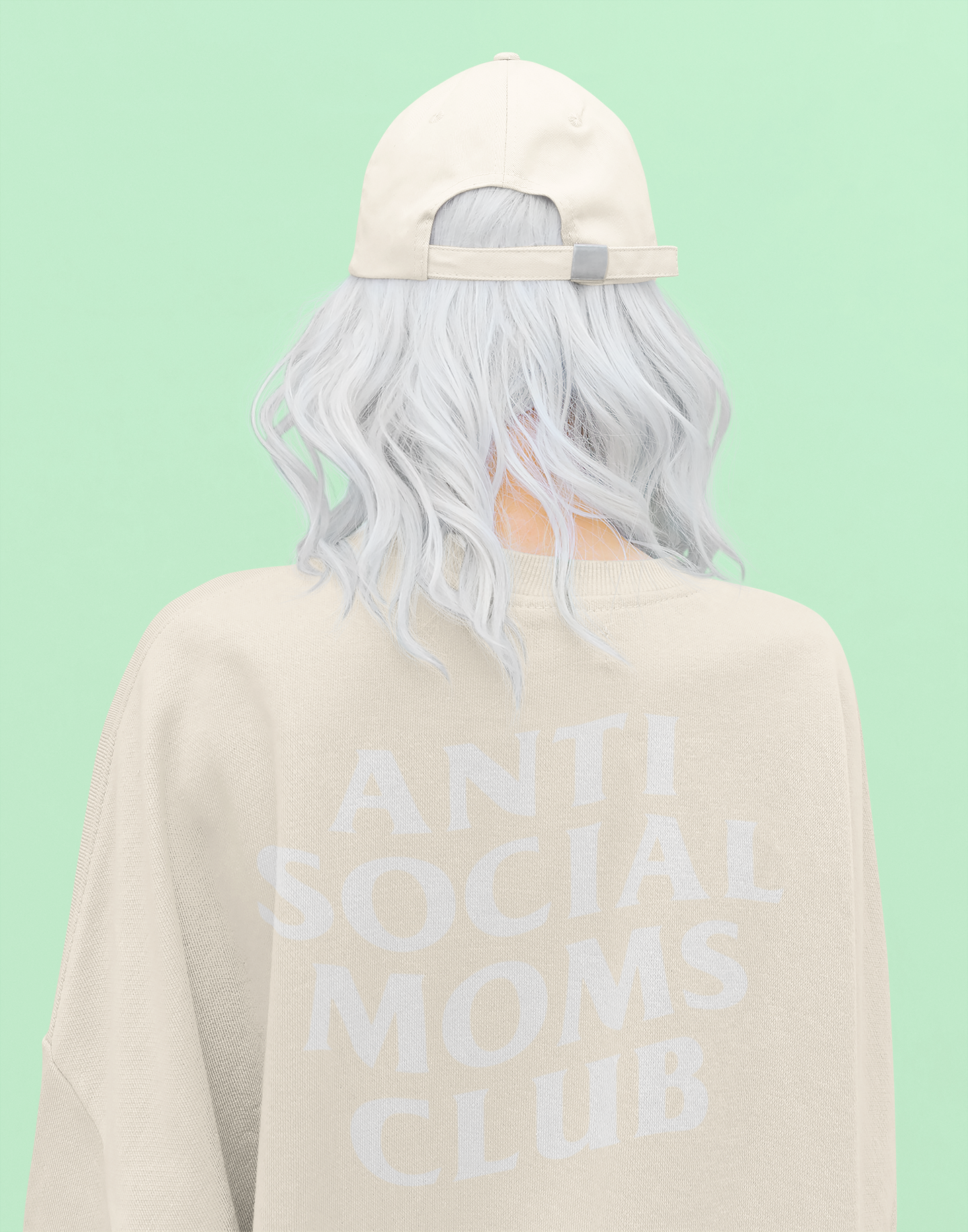 The Anti-Social Moms Club Tee (Marshmallow)